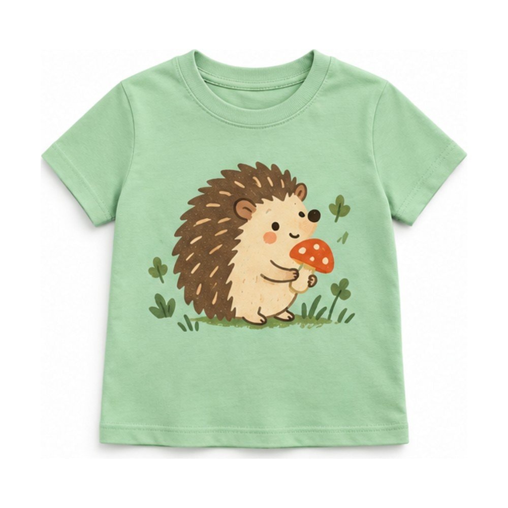 Mushroom Hedgehog Kids Tee